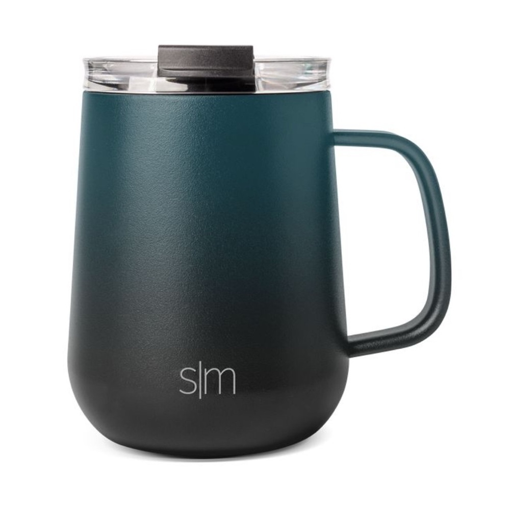 Simple Modern Voyager 12oz Insulated Travel Mug Green Black NWOT